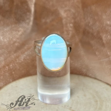 Сребърен пръстен с естествен камък опал R-4028